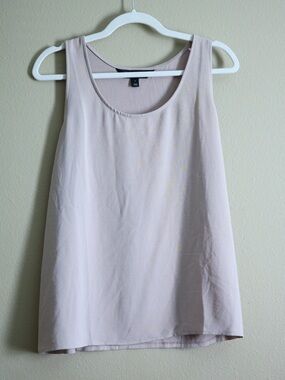 Montgomery Post Tan Mixed Media Sleeveless Tank Top Large